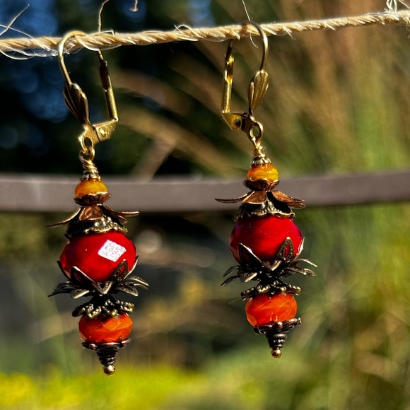 Hand Crafted Artisan Earrings, Forbidden Fruit~ Abraxas - Picture 8 of 8